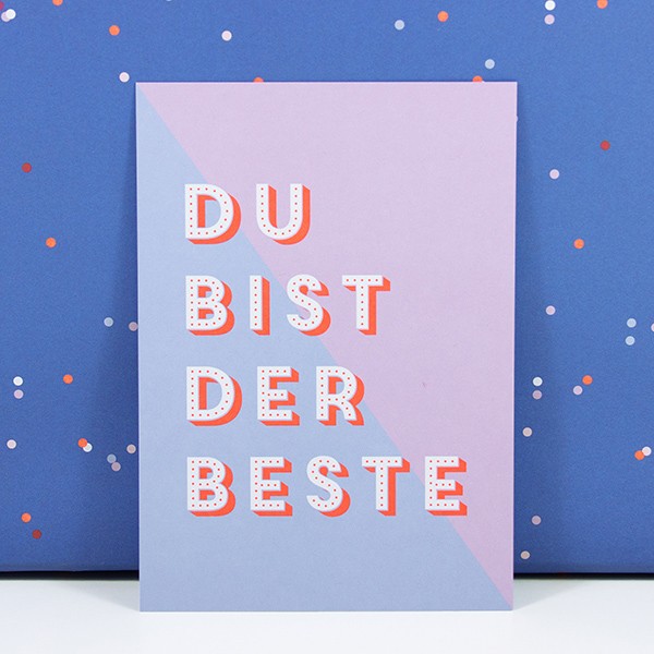Bow & Hummingbird - Postkarte - Du bist der Beste