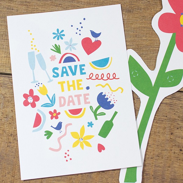 Bow & Hummingbird - Postkarte - Save the date