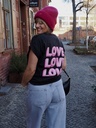 Cabinet Mode Therapie Paris - LOVE LOVE LOVE T-Shirt dark grey washed