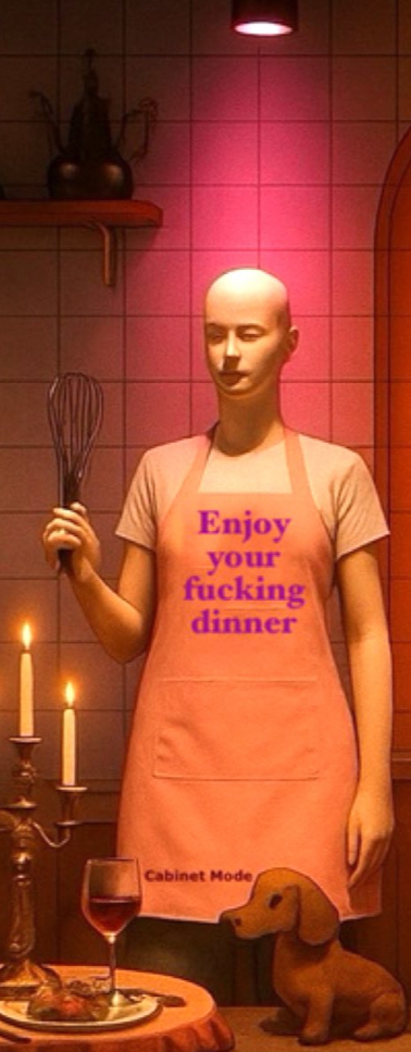 Cabinet Mode Therapie Paris - ENJOY YOUR FUCKING DINNER Schürze pink