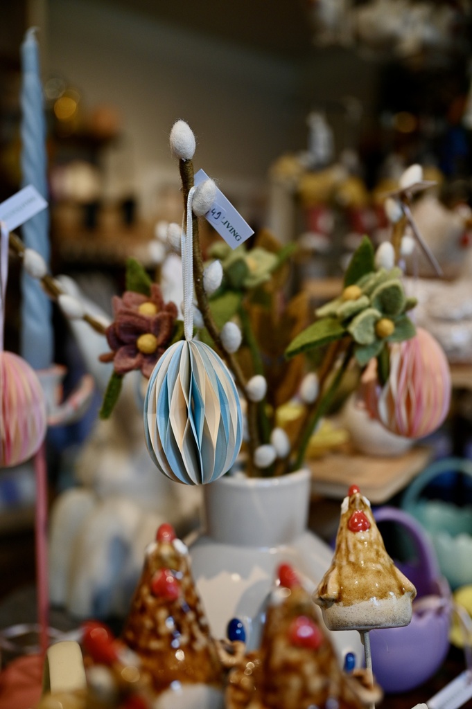 Noordliving - Papier Osterei zum Falten gelb/hellblau