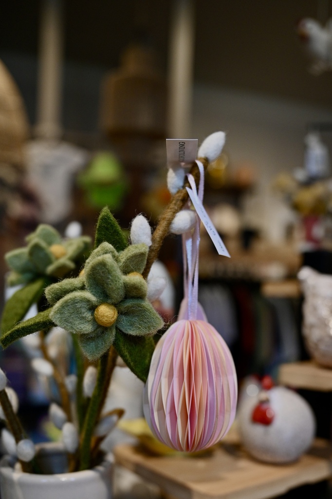 Noordliving - Papier Osterei zum Falten gelb/pink