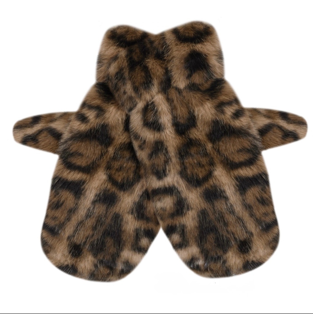 Handschuhe Fluffy Leo camel