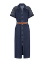 Caroline Biss - Kleid DENIM DRESS WITH REFINED STITCHING, Jeans Dark Blue
