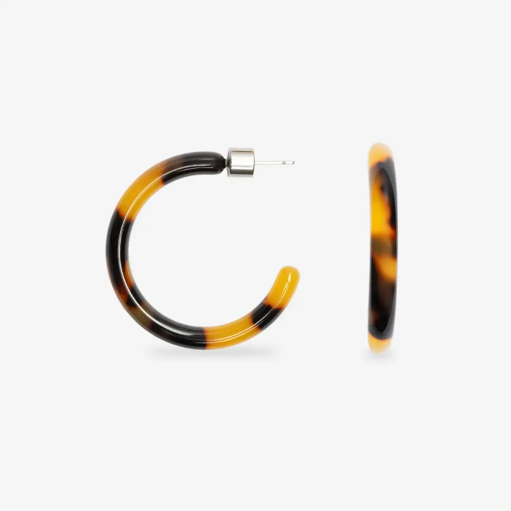 Sasstie - Ohrringe - Loop Dark Cheetah