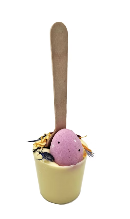 Ritonka - weiße Trinkschokolade am Stick - Ostern mit Osterei