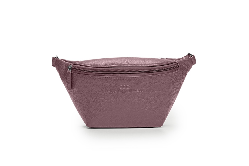 KIM Gürteltasche | mauve | silber | Weite 100-165 | genarbt 