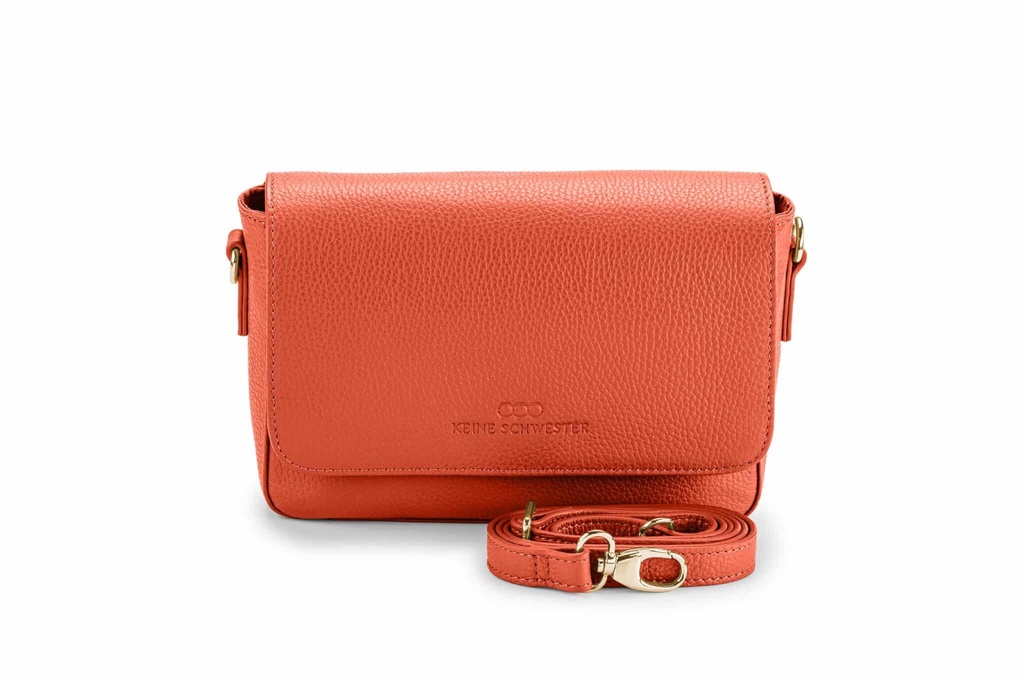 SMILLA NEU | koralle | gold | genarbt 