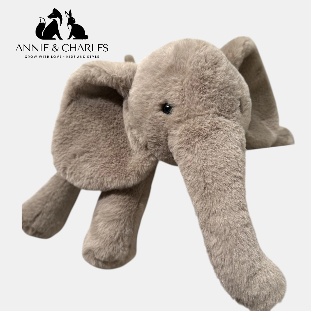 Annie & Charles - Elefant Lino 45 cm hellgrau