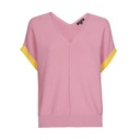 Caroline Biss - Kurzarmpullover TWO-COLOUR SWEATER Flamingo