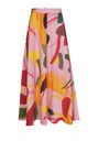 Caroline Biss - MIDI-SKIRT WITH ABSTRACT PRINT multi color