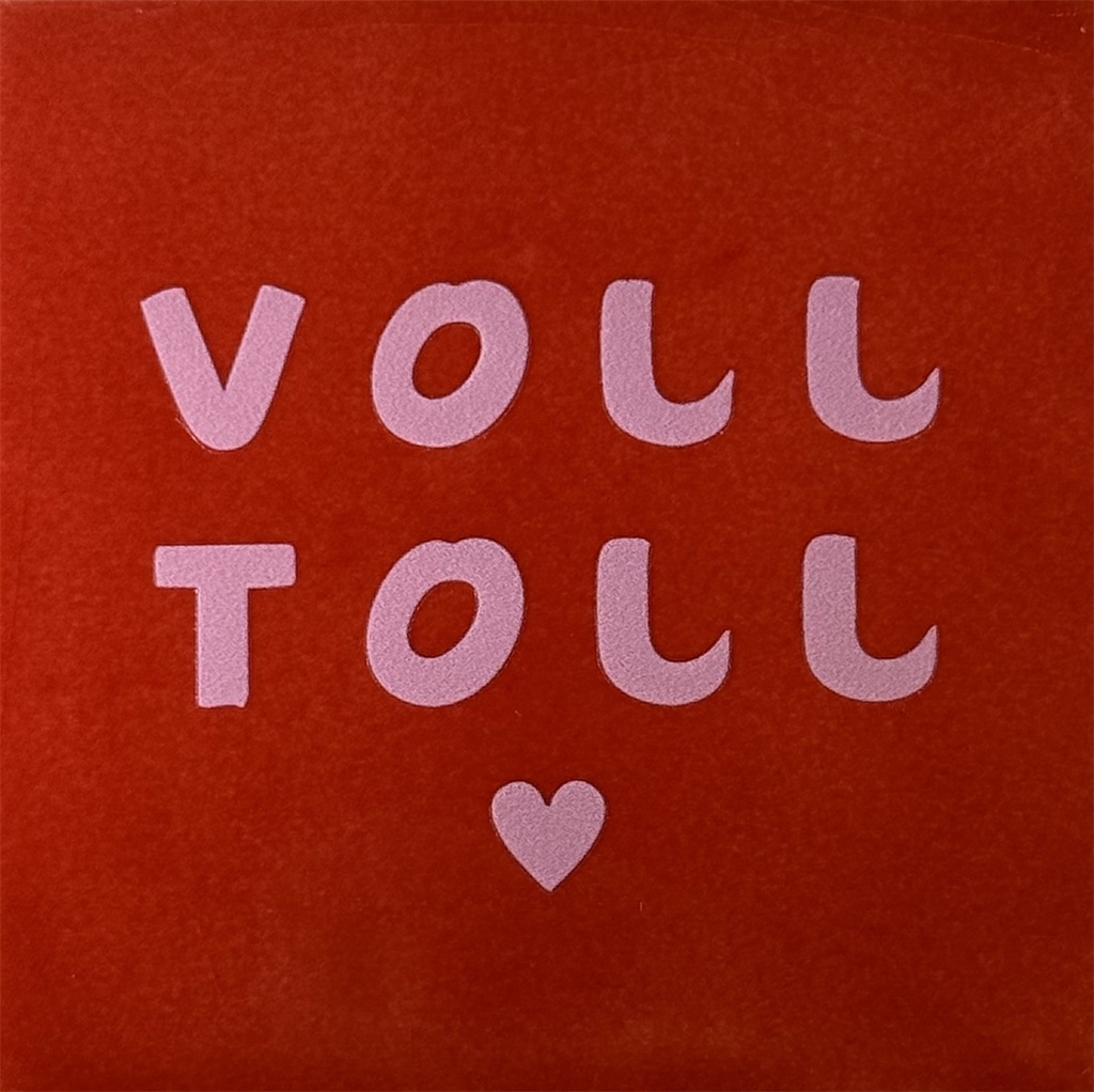 Yett tiles - Fliese/Untersetzer - Voll toll - rot/warmrosa