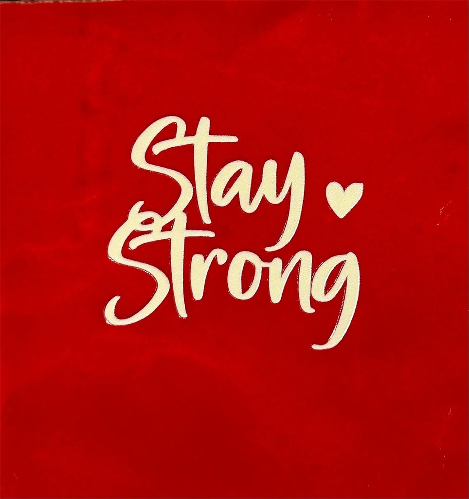 Yett tiles - Fliese/Untersetzer - Stay strong - rot/creme
