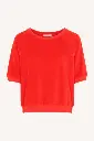 By Bar - Neva Slub Top - 305 poppy red