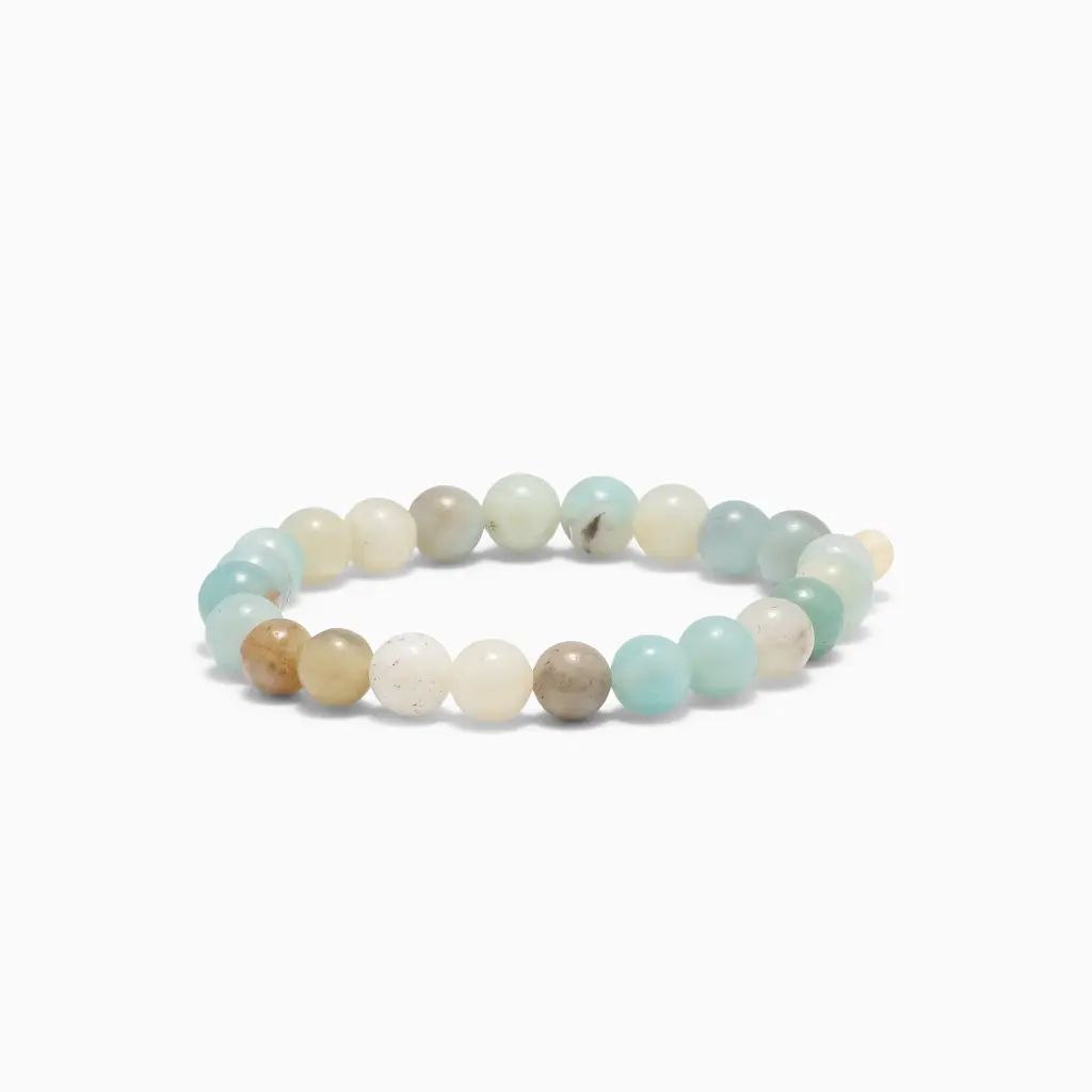 Soï Copenhagen - Armband Essential Amazonite Stretch Bracelet 8mm - Hope