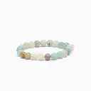 Soï Copenhagen - Armband Essential Amazonite Stretch Bracelet 8mm - Hope
