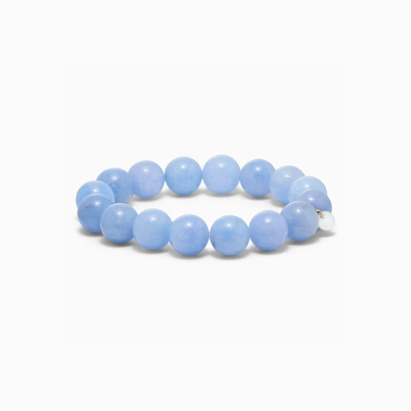 Soï Copenhagen - Armband Chunky Aquamarine Stretch Bracelet - Courage