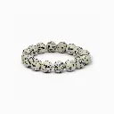 Soï Copenhagen - Armband Chunky Dalmatian Jasper Stretch Bracelet - Joy