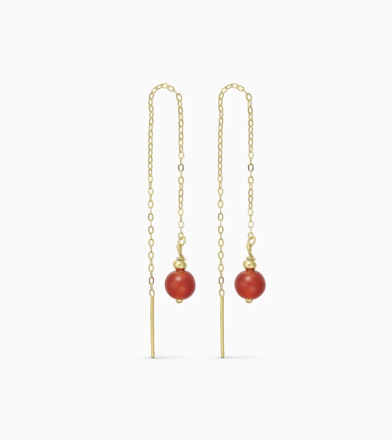 Soï Copenhagen - Ohrringe Ella Red Jade Earrings - Passion