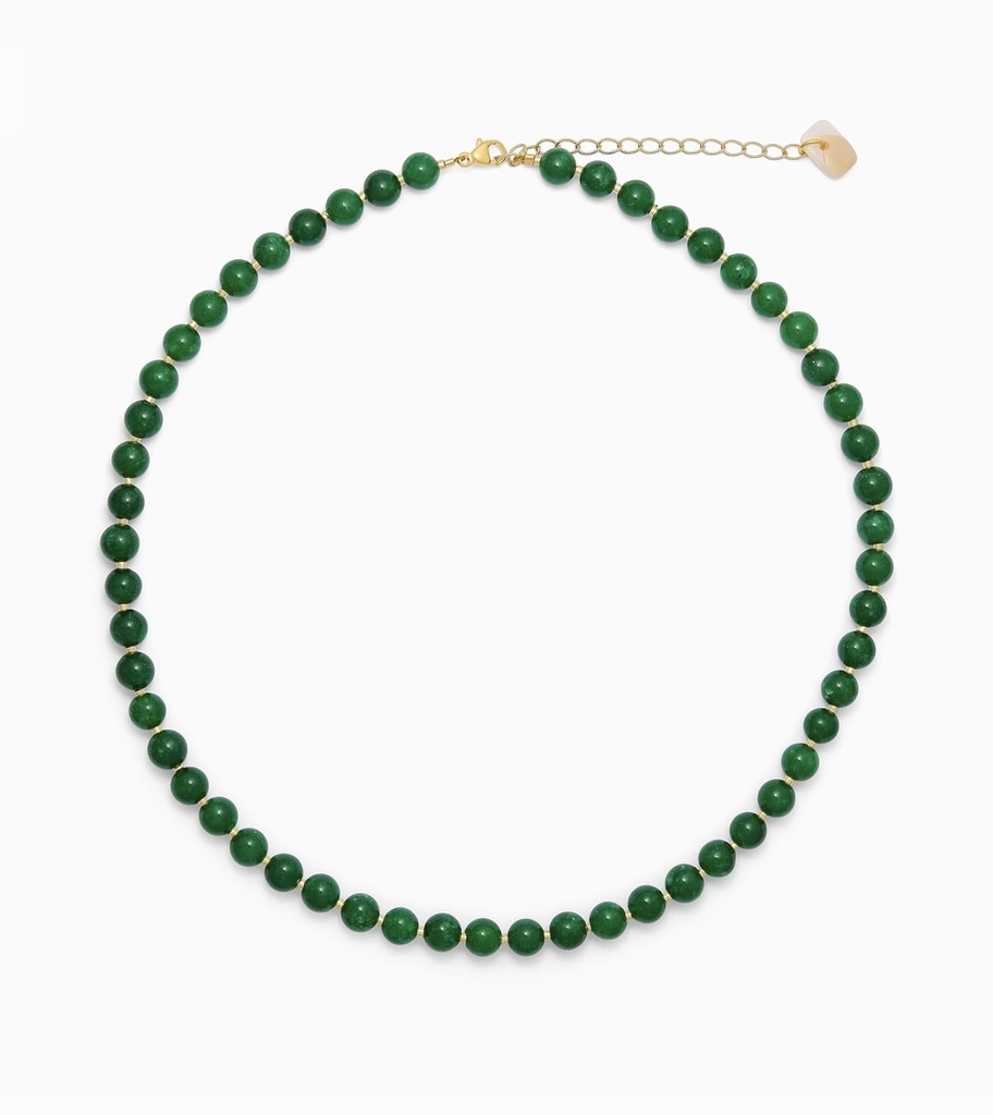 Soï Copenhagen - Halskette Hailey Green Jade Necklace - Luck