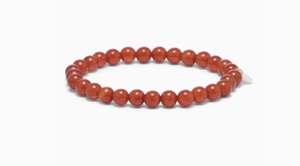 Soï Copenhagen - Armband Essential Red Jade Stretch Bracelet - Luck