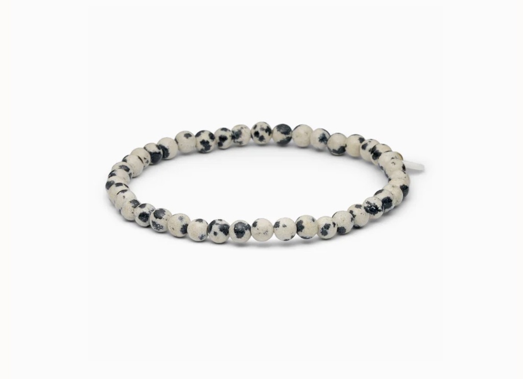 Soï Copenhagen - Armband Petite Dalmatian Jasper Stretch Bracelet - Joy