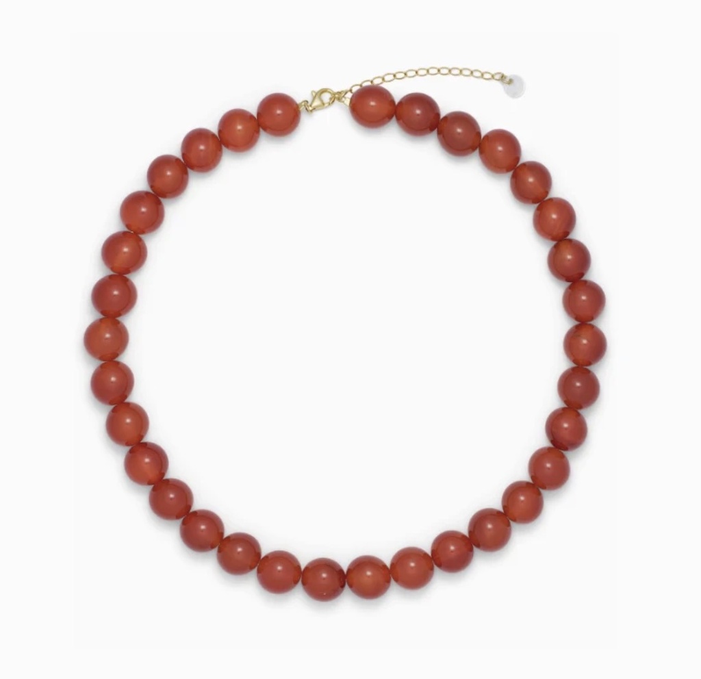 Soï Copenhagen - Halskette Faro Red Jade Necklace - Passion