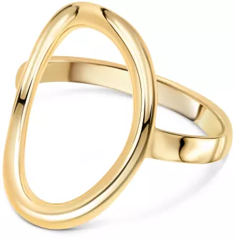 Charmins - R1770 - Ring gold chunky oval