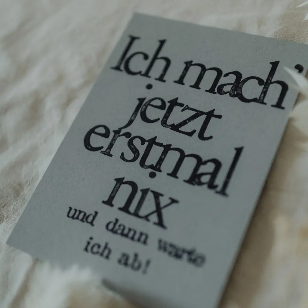 Saja - Gestempelte Postkarte - Ich mach jetzt nix
