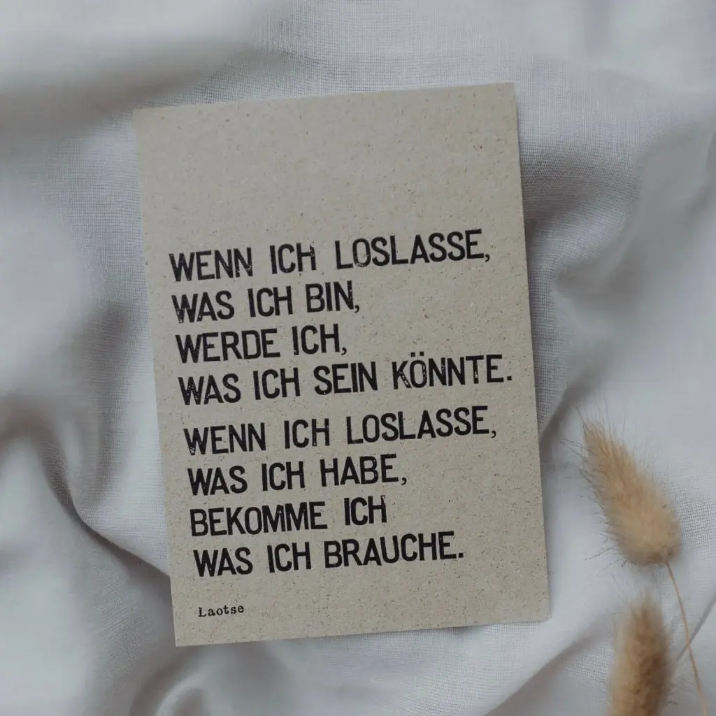 Saja - Gestempelte Postkarte - Wenn ich loslasse