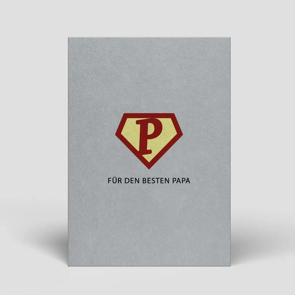 Naturbedacht - Postkarte - Superheld (Für den besten Papa)