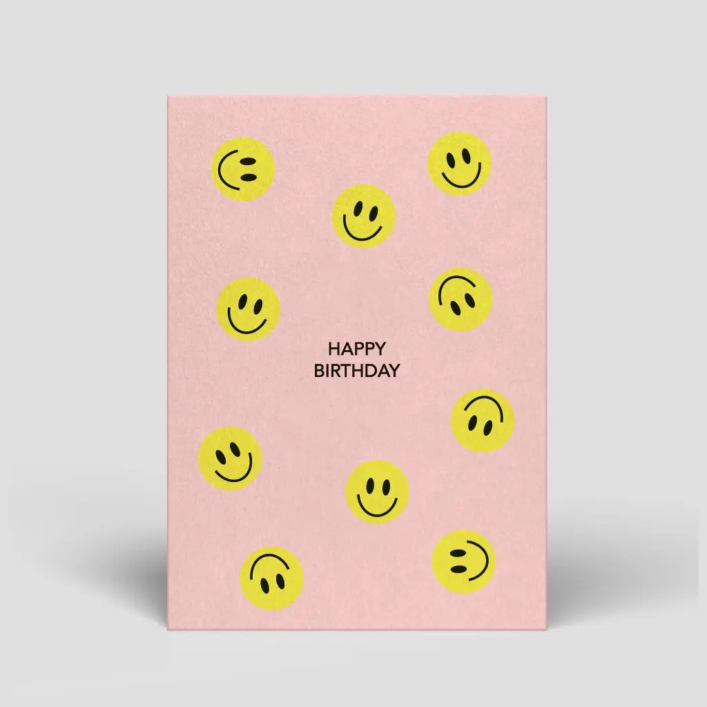Naturbedacht - Postkarte - Smileys (happy)