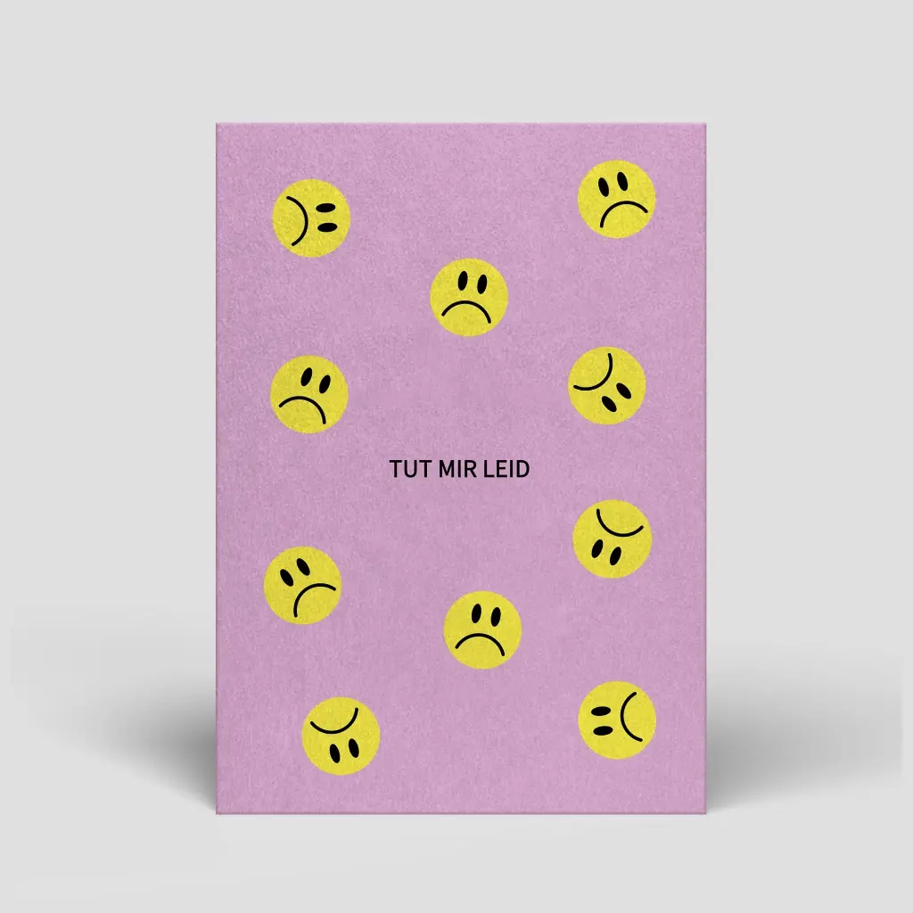 Naturbedacht - Postkarte - Smileys (Tut mir leid)