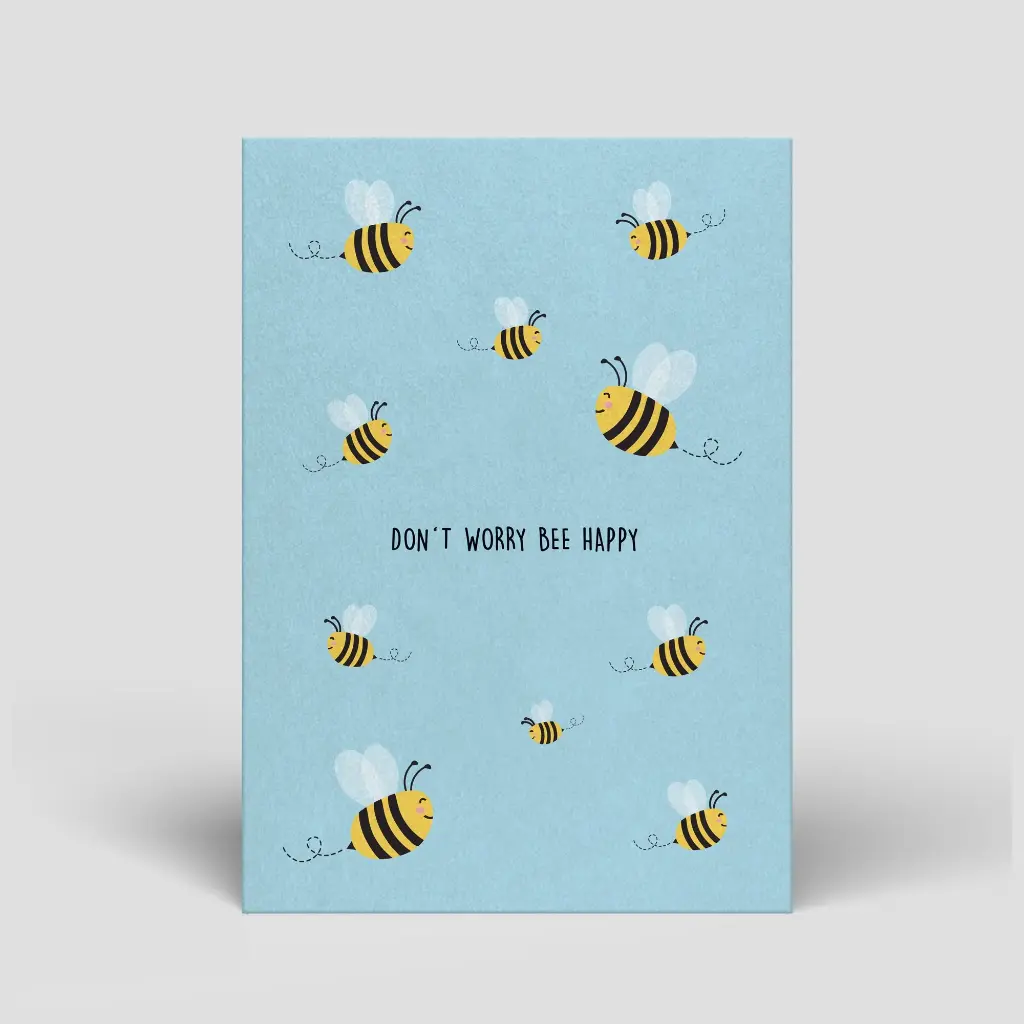 Naturbedacht - Postkarte - Don’t worry bee happy
