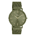 Oozoo Timepieces - Armbanduhr - Vintage Unisex Edelstahl-Mesh-Armband - khaki 40mm