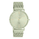 Oozoo Timepieces - Armbanduhr - Vintage Unisex Edelstahl-Mesh-Armband - lindgrün 40mm