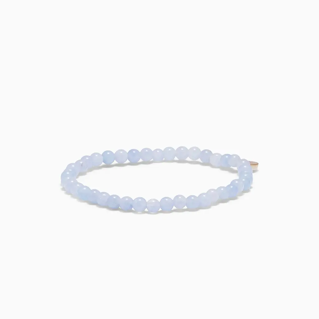 Soï Copenhagen - Armband Petite Aquamarine Stretch Bracelet 4mm - Courage