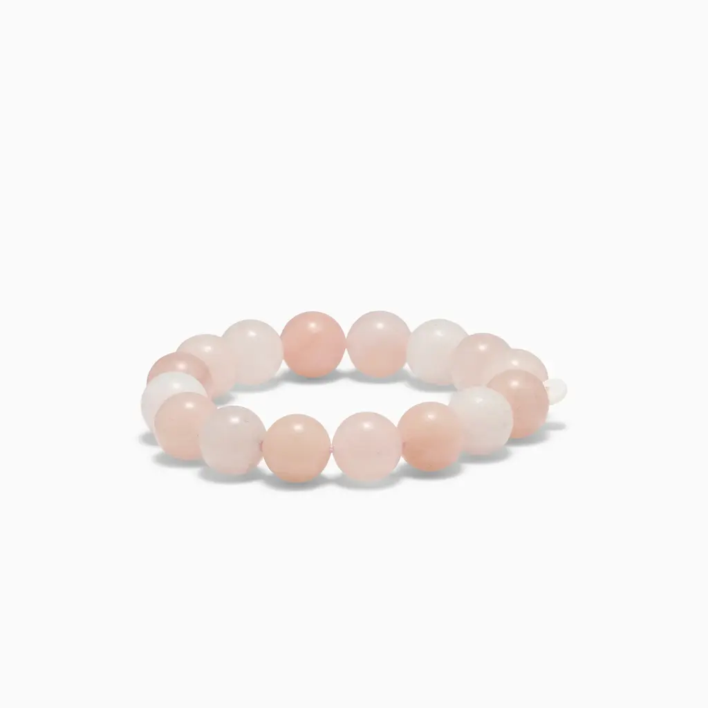 Soï Copenhagen - Armband Chunky Rose Jade Stretch Bracelet 12mm - Peace of mind