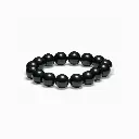 Soï Copenhagen - Armband Chunky Black Onyx Stretch Bracelet 12mm - Grounding