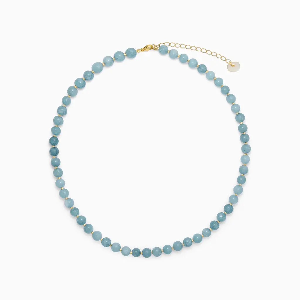 Soï Copenhagen - Halskette Hailey Aquamarine Necklace - Courage
