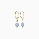 Soï Copenhagen - Ohrringe Ava Aquamarine Huggie Earrings - Courage