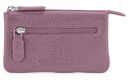 Duo Schlüsseltasche | mauve | silber | genarbt