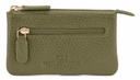 Duo Schlüsseltasche | oliv | gold | genarbt