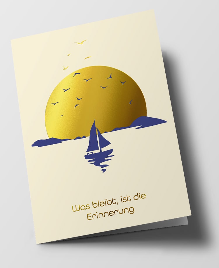 Nobis Design - Klappkarte - Pure - Was bleibt ist die Erinnerung