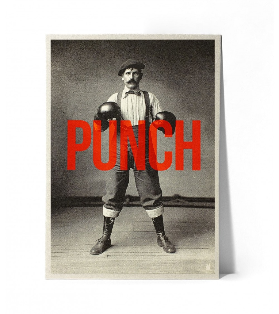 Carte Kencre - Siebdruckkarte - Punch (orange) - M (15x21cm)