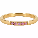 Charmins - R1124 - Memoire ring five stones rose opal goldplated