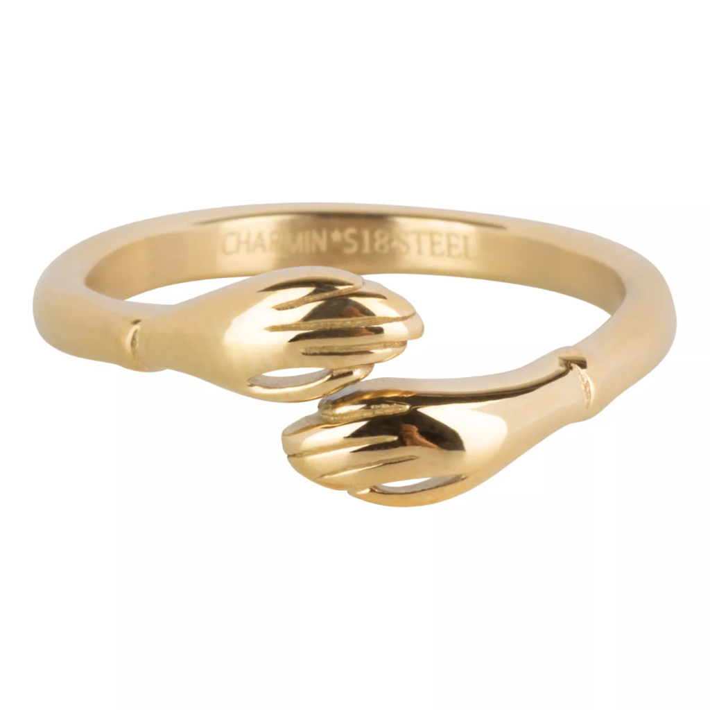 Charmins - R1399 - Ring friendship hug goldplated