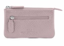 Duo Schlüsseltasche | Flieder | silber | genarbt