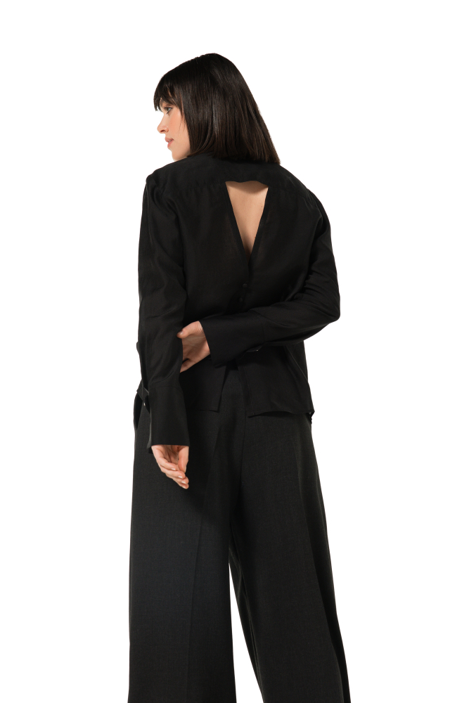 Caroline Biss - BLOUSE WITH OPEN BACK DETAIL black