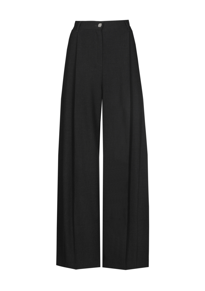 Caroline Biss - CITY-CHIC BARREL TROUSERS, NORMAL WAIST charcoal